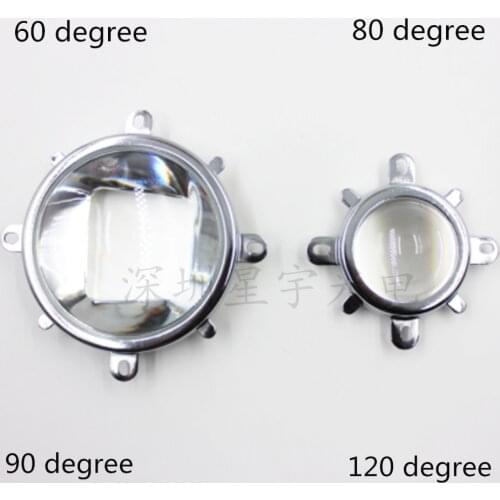10pcs 60 90 120degree LEDLens Optical Glass 44mm Reflector Collimator Fixed Bracket For20W 30W 50W 100W COB High Power COB Chip