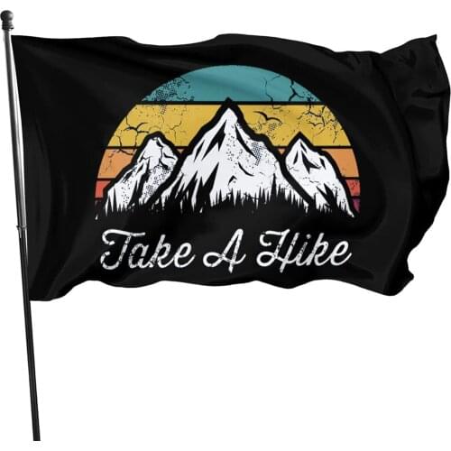 Take A Hike Hiking Mountains Outdoors Explore Flag,3x5 Ft Banner Outdoor Indoor Decor Garden Flag Sign Polyester Flag