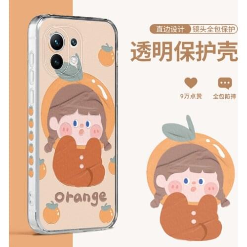 ASINA Transparent Case For Xiaomi Mi11 Cartoon For Xiaomi 10 Pro Transparent Cover Bumper For Poco F3 F2 Pro X2 Coque