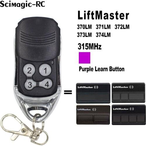 LiftMaster Remote Control Compatible 370LM 371LM 372LM 373LM 374LM Garage Door Opener 315mhz Transmitter