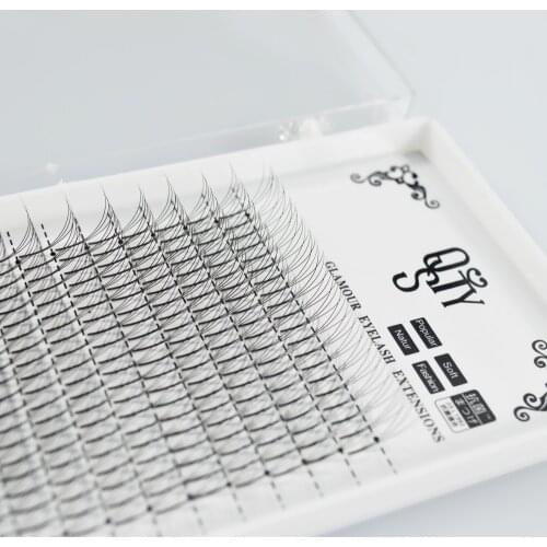 QSTY eyelashes mink makeup 16 Lines 3D-6D Premade Fans Russian Volume Eyelash Black Faux Mink Premium Eyelash Application