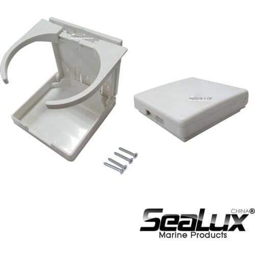 Sealux Plastic White Adjustable Drink Folding Cup for Marine Yacht, boat and car RV