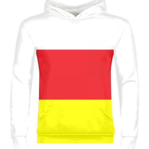 NORTH OSSETIA ALAN OF REPUBLIC male youth custom photo zipper sweatshirt russian federation university flag russia boy clothes