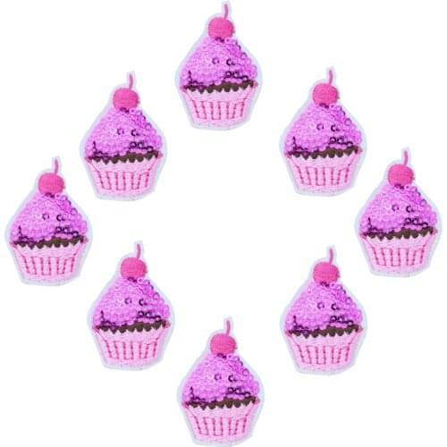 Bling cake patches for clothing iron on patches for clothes badges clothes iron-on parches applique patches for jeans 10pcs