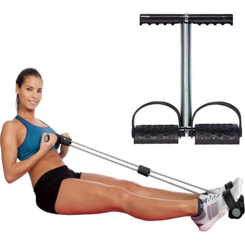 Sit Up Pull Rope Bodybuilding Fitness Equipment Spring Tension Foot Pedal Abdomen Leg Exerciser Tummy Action Rower
