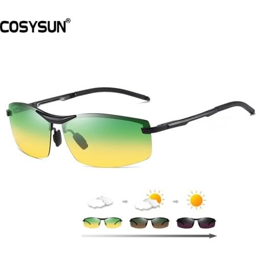 2021 Luxury Men Photochromic Sunglasses Man Day Night vision Polarized Sunglasses Driving Goggles male Shade Smart Oculos de sol