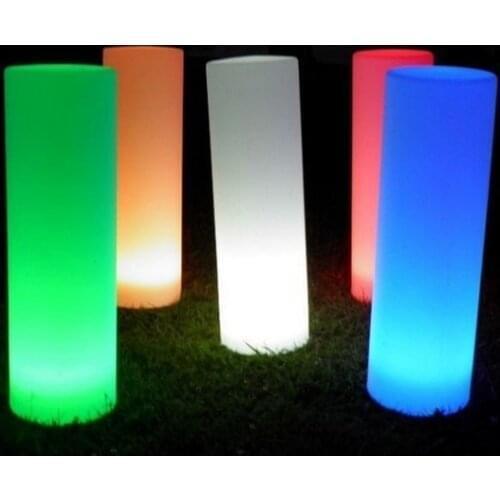 Led remote light W16 H36 Circle column decoration table lamp outdoor bar counter table floor lamp