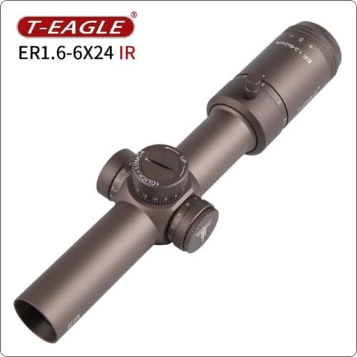 1.2-6X24mm LPVO Tactical Optical Sniper Riflescope Long Eye Relief Rifle Scope Shotgun Sight Pistola Aria Compressa Hunting