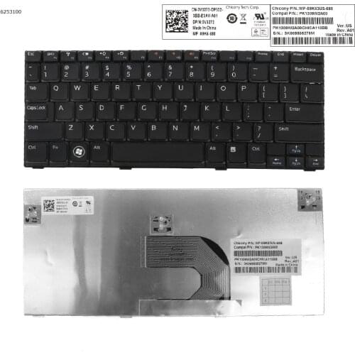 US QWERTY New Replacement Keyboard for DELL Inspiron MINI 1012 1018 Laptop Black