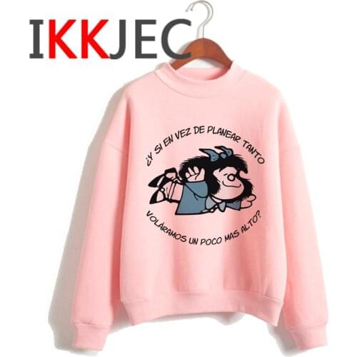 Mafalda hoodies women 2021 y2k aesthetic printed anime female clothing streetwear Korea