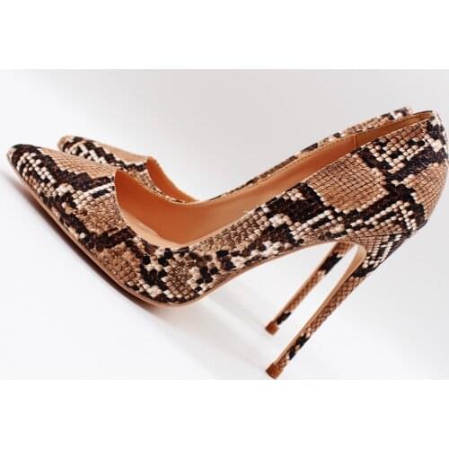 Free shipping fashion women Pumps lady Tan snake python Pointy toe high heels shoes 10cm bride wedding shoes 12cm 10cm 8cm