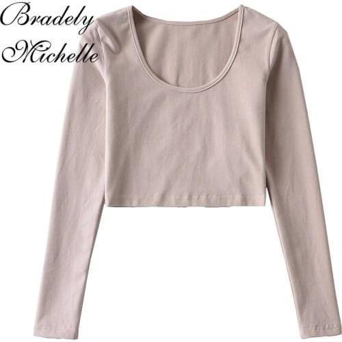 2021 New Fashion Women Summer Sexy Crop Tops O-Neck Full Short Solid T-shirts