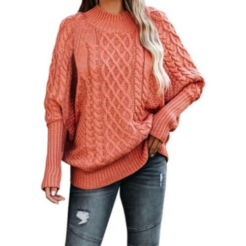 Womens Fashion Turtleneck 2020 New Autumn and Winter Sweaters Pullovers European Casual Twist Style Oversized Female Sweaters