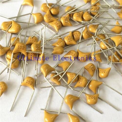 100pcs/lot Multilayer ceramic capacitor 102 50V 1nF 102M P=5.08mm