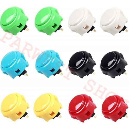 12PCS/Lot Genuine Original Sanwa 30mm button push button switch OBSF-30 original Japan Sanwa Arcade button for MAME Kit Parts