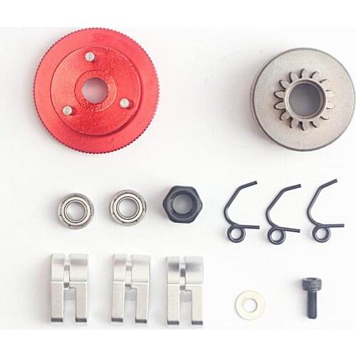 14T Clutch Bell Shoes Springs Bearings Flywheel Assembly Kit for HSP Redcat Exceed 1/8 RC Model Car with 21-28cxp Nitro Engine