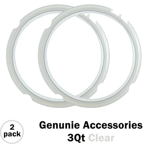 2 Pack Genuine Instant Pot Accessories Food-safe Silicone Sealing Ring for 3 Quart / 3qt Pressure Cooker Replacement