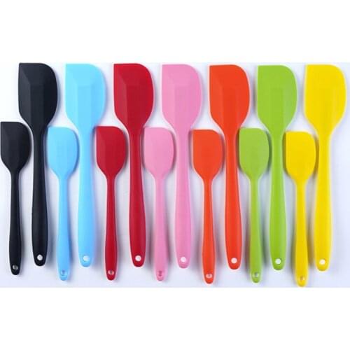 21/27.5cm Long Handle Silicone Cake Spatula Cookie Pastry Mixing Bakeware Cake Cream Butter Scraper Kitchen Baking Tools 7 Color