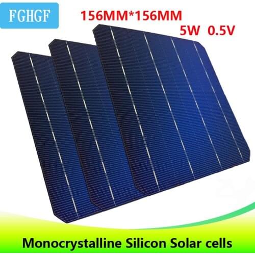 40Pcs 4BB 5W Monocrystalline Silicon Solar Cells For DIY solar Panel солнечные панели paneles solares solar charger placa solar