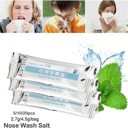 5pcs Nasal Wash Salt Rinse Relief Allergic Rhinitis Nose Cavity Protector Irrigation Sinusite Neti Pot Adults Children Nose Care