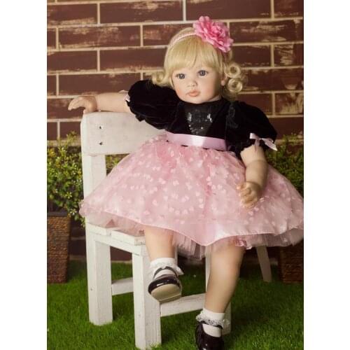 60cm bebe dolls Silicone Vinyl Baby Doll Toys Lifelike Fashion Baby Girls Birthday Gift Princess Dolls Collection Play House