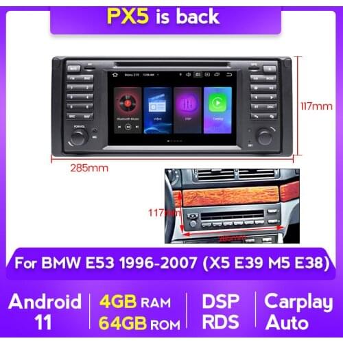RDS Android 11 Car DVD PLAYER For BMW X5 E39 E53 GPS stereo audio navigation multimedia screen head unit Stereo Headunit wifi