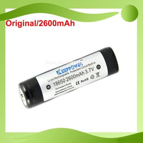 Free Shipping!! 4PCS/lot 100% Original Keeppower 3.7V 18650 2600mAh Protected battery