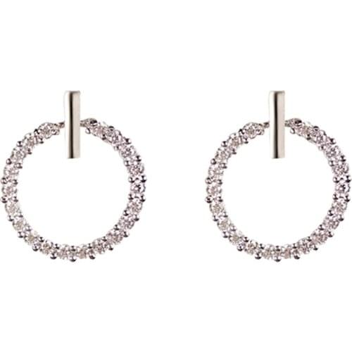 WEIMANJINGDIAN High Quality AAA Cubic Zirconia Circle Drop Earring