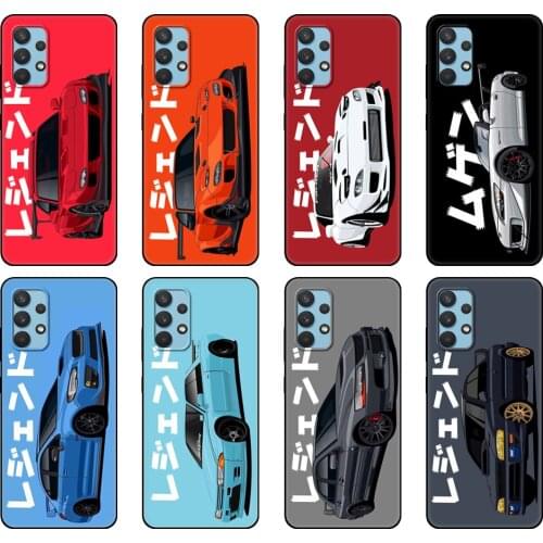 Black tpu Case For Samsung galaxy A32 A42 A52 A72 4g 5g S21 PLUS ultra back cover Tokyo JDM Drift Sports Car