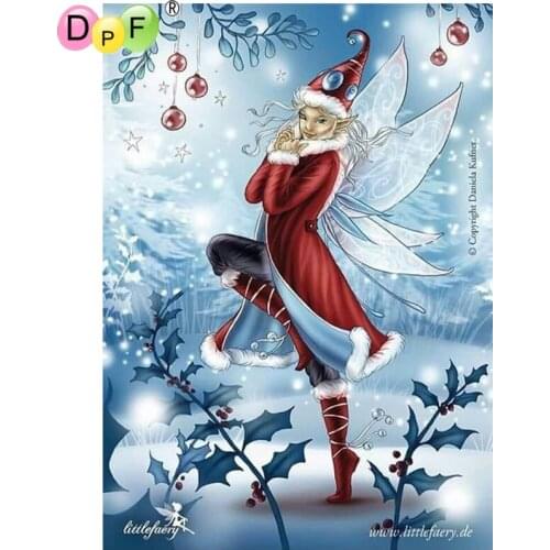 DPF DIY Snow elves 5D square diamond painting cross stitch crafts diamond embroidery home decor wall painting diamond mosaic kit