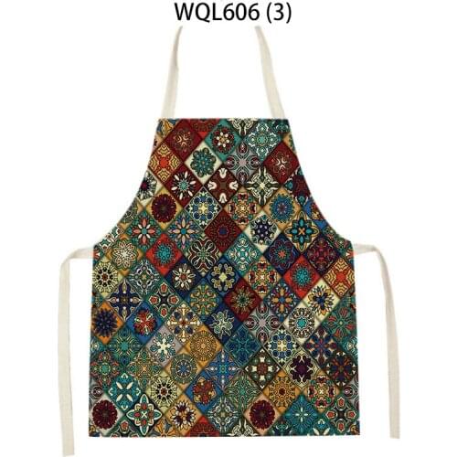Geometric Colorful Moroccan Apron Pattern Clean Art Apron Home Cooking Kitchen Apron Chef Family Clothing Adult Bibs Antifouling