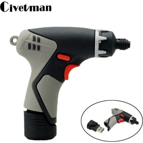 Pendrive 4GB 8GB 16GB 32GB 64GB USB Flash Drive Electric Drill USB 2.0 Tool Memory Stick Cartoon USB Flash Disk