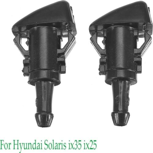 2PCS Front Windshield Washer Nozzles For Hyundai Solaris ix35 ix25 Santa Fe Tucson Auto Replacement Parts
