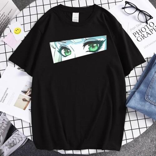 Japan Style Anime Girl Cute Girl Eyes Men Tshirt Short Sleeve Fashion Cotton Summer T-shirt Casual T-shirt 2020 Mens Clothes