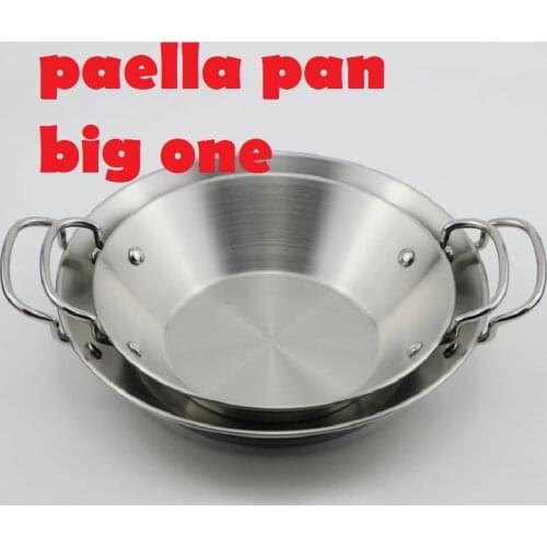 High good quality real high quality not cheap 24CM Stainless steel pot seafood dish cooker pan seafood pan paella kochtopf