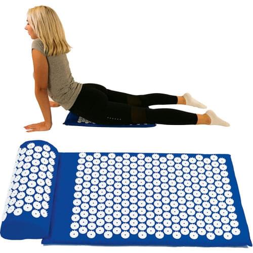 Acupressure Mat and Pillow Set Massage Mat with Separate Pillow for Back & Neck Muscle Relaxation Massage Cushion Yoga Spike Mat