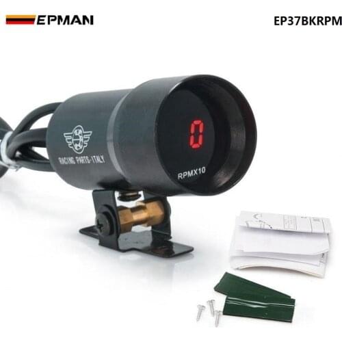 Micro Digital all Electronic Rev Counter/Tachometer Gauge/Rev Counter Gauge,3/4/6/8 cyl, 37mm For honda fit EP37BKRPM