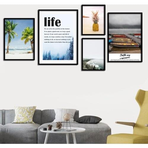 SVITY Nordic Minimalist Landscape Art Canvas Painting Posters Modern Home Decor Wall Pictures For Living Room No Frame FA691