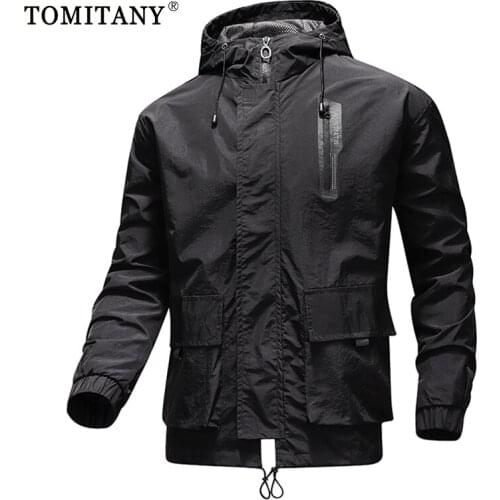 Men Jacket Autumn New Outdoor Soft Shell Plus Size 5XL Jacket Breathable Mesh Windproof Loose Sport Hooded Jacket Tooling Jacket