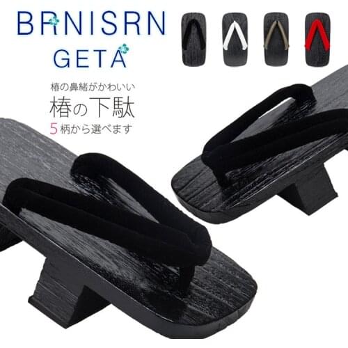 Man Flip Flops Wooden Japanese Geta Clogs Ethnic Round Toe Paulownia Male Beach Wear Cosplay Oriental Shoes Sandals Slippers