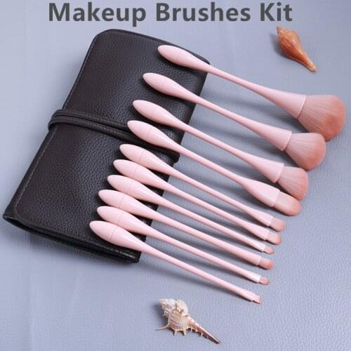 Makeup Brushes Kit 4PC Portable Mini Foundation Make Up Powder Blusher Beauty Brushes Travel Cosmetic Tool
