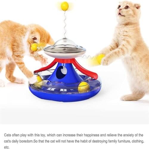 Tumbler Cats Dogs Track Turntable Leaking Food Self-hey Funny Baseball Interactive Automatic Cat Feeder Four Color Toy