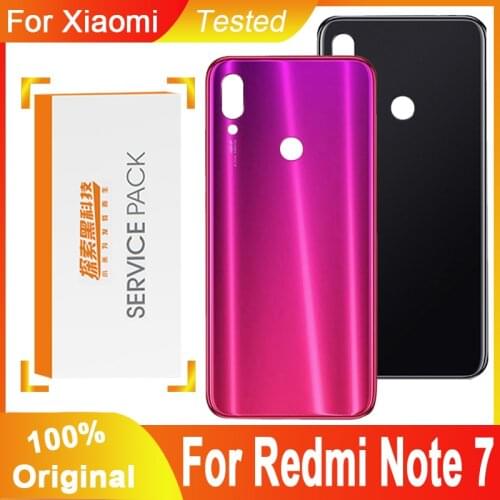 Original Back Housing Replacement for Xiaomi Redmi Note 7 Back Cover Battery Glass adhesive Sticker for Note 7 Pro Rear cover