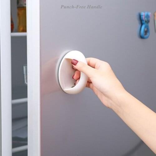 Plastic Self-Adhesive Small Drawer Windows Knobs Kitchen Handle for Cabinets Door Wardrobe Pulls Furniture Handles Baby Room