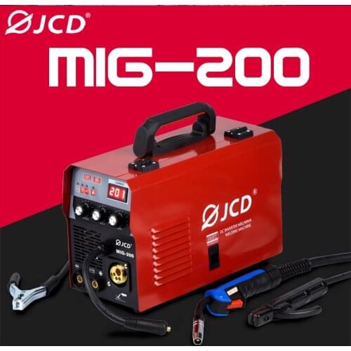 JCD MIG-200 3 in 1 Semi-automatic Welding Machine Double Pulse Mig Spot Inverter IGBT MMA TIG MIG Argon Welding Equipment DC220V