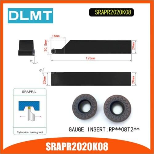 SRAPR2020K08 External Turning Tool Holder For RPMT08T2 Used on CNC Lathe Machine