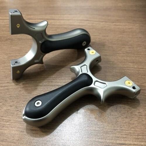 High-power titanium alloy high-precision slingshot flat rubber band clip fast pressure ejection outdoor hunting special tools