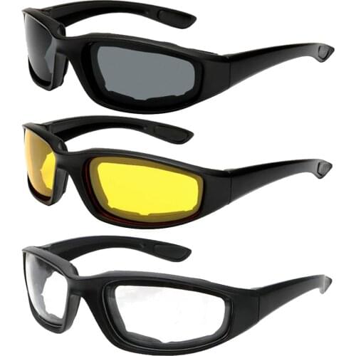 Motorcycle Riding Padding Goggles UV Protection Windproof Outdoor Sunglasses