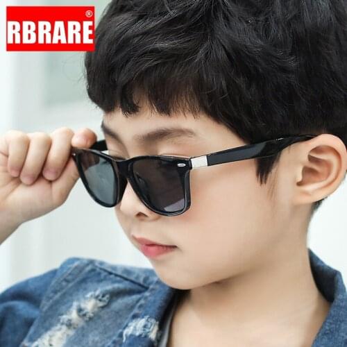 RBRARE Mirror Square Sunglasses Children Sun Glasses for Kids Luxury Brand Designer Eyeglasses Retro Goggle Shades for Boy Girl