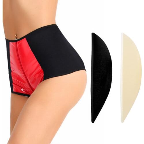 Womens 1 Pair Enhancing Removable Foam Butt Pads Thick Breathable Contour Hip Sponge Pads for Sexy Panties Underwear